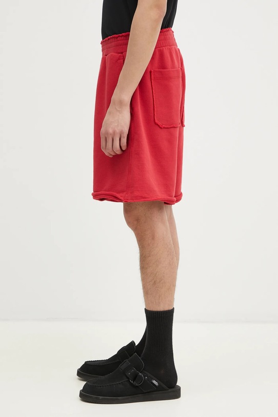 Helmut Lang pamut rövidnadrág Pstcard Mini Sh.Cmbd O10HM209 piros SS25