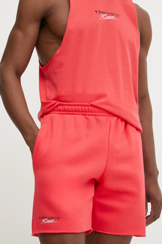 Σορτς Under Armour Project Rock πλεκτό ύφασμα κόκκινο 1389918