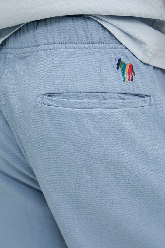 PS Paul Smith pantaloncini in lino misto M2R.699P.P22319 blu