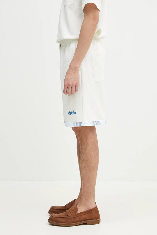 Bavlněné šortky Drôle de Monsieur Le Short Pique G.BS159.CO162.OW bílá SS25