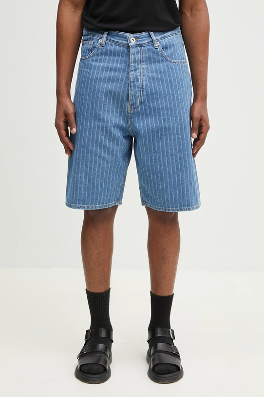 Джинсові шорти Drôle de Monsieur Le Short Baggy Rayures візерунок блакитний G.BS147.CO179.LBE