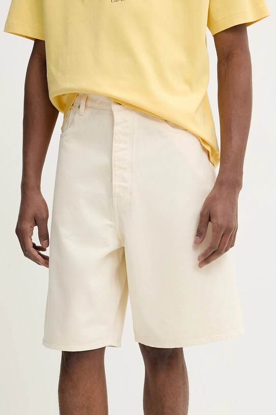 Βαμβακερό σορτσάκι Drôle de Monsieur Le Short Baggy βαμβάκι μπεζ G.BS147.CO188.OW