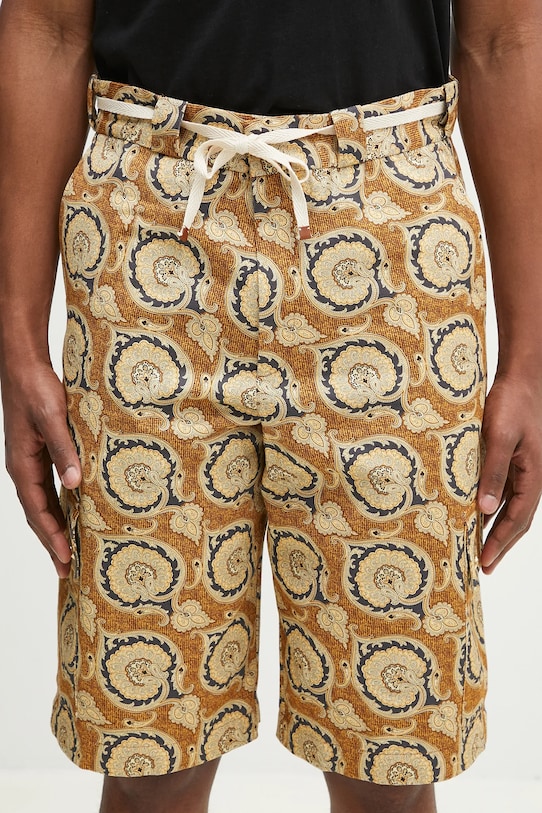 Хлопковые шорты Drôle de Monsieur Le Short Workwear Paisley жёлтый G.BS155.CO189.MS