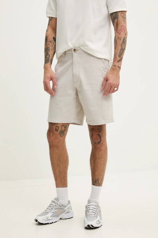 Hollister Co. vászonkeverék rövidnadrág bézs KI328.5026.103