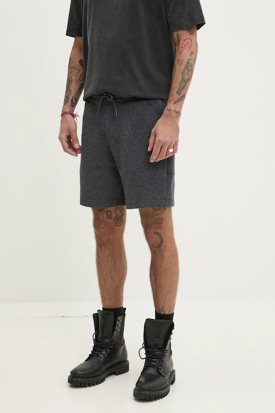 Къс панталон Hollister Co. трикотаж сив KI328.5030.130