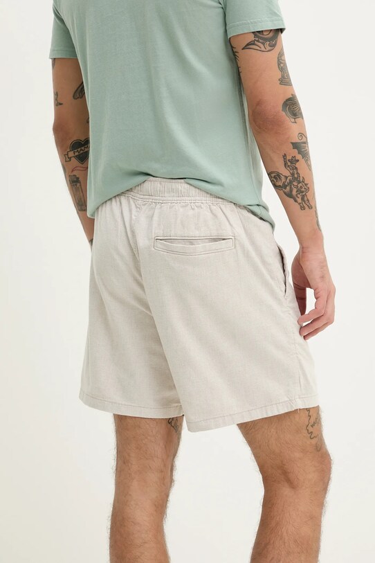 Дрехи Къс панталон с лен Hollister Co. KI328.5097.101 бежов