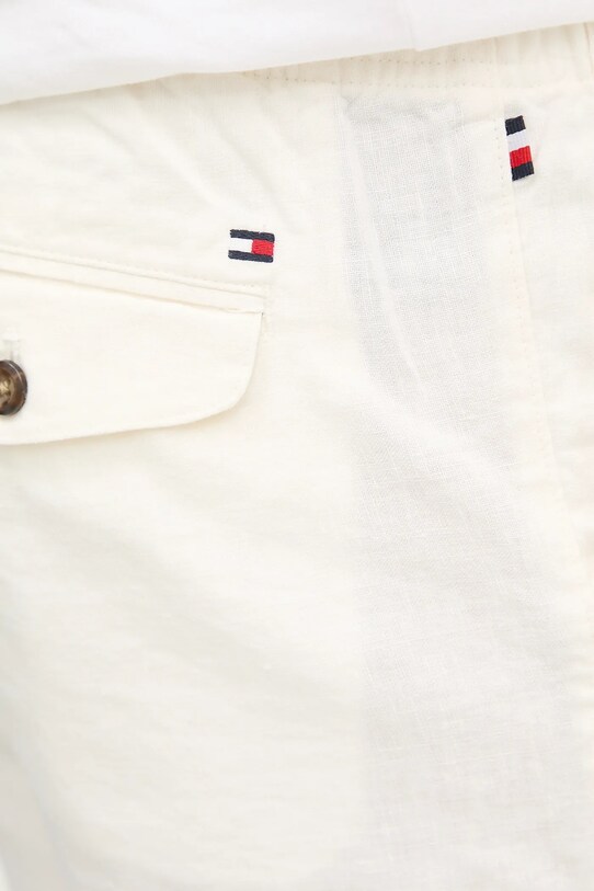 Лляні шорти Tommy Hilfiger бежевий MW0MW37804