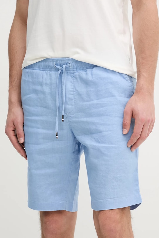 Лляні шорти Tommy Hilfiger льон блакитний MW0MW37804