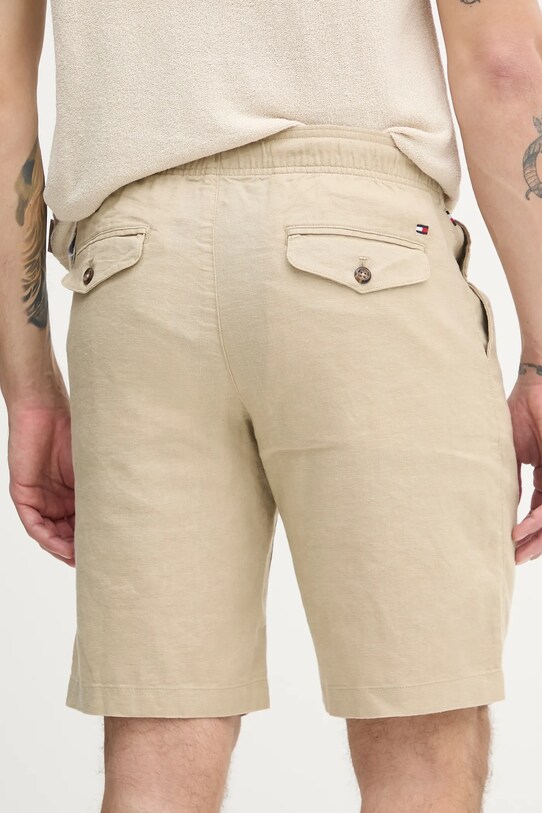 Odzież Tommy Hilfiger szorty lniane MW0MW37804 beżowy