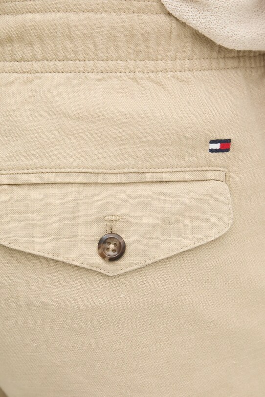 Tommy Hilfiger szorty lniane beżowy MW0MW37804
