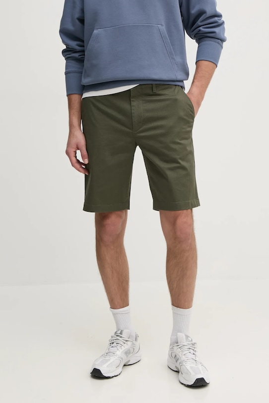 Kraťasy Tommy Hilfiger látka zelená MW0MW38848