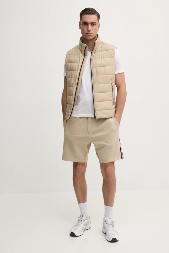 Tommy Hilfiger pantaloni scurti din bumbac MW0MW39255 bej SS25