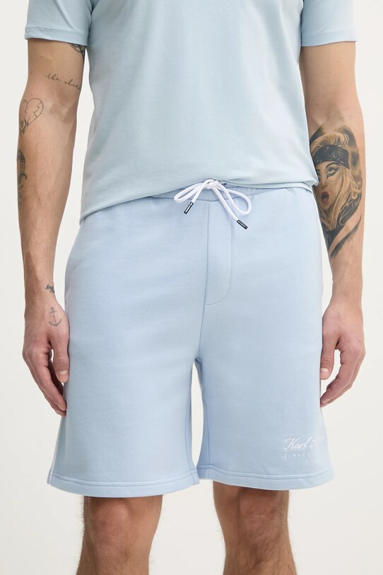 Karl Lagerfeld szorty drobny wzór niebieski A2M44002