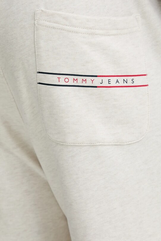 Pamučne kratke hlače Tommy Jeans bež DM0DM21369