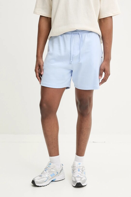 Bavlněné šortky Tommy Jeans bavlna modrá DM0DM21369