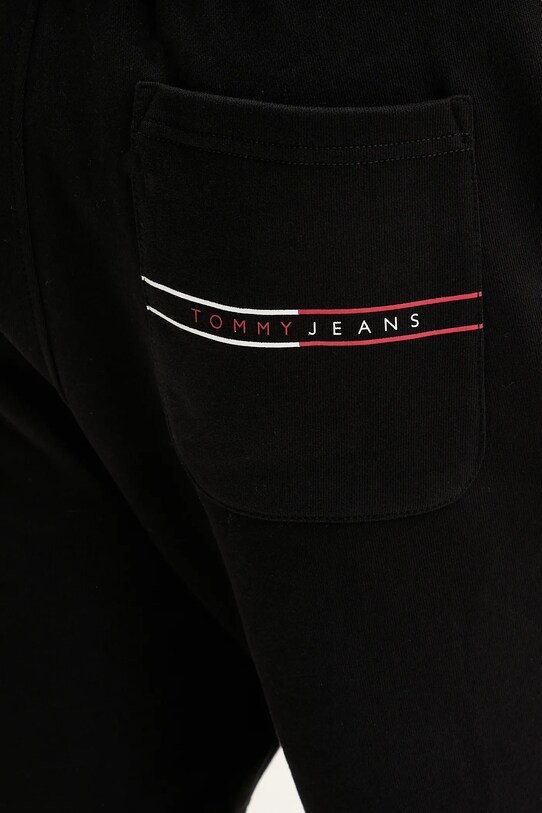 Бавовняні шорти Tommy Jeans чорний DM0DM21369