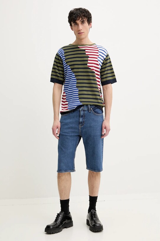 Džínové šortky Tommy Jeans DM0DM21851 námořnická modř SS25