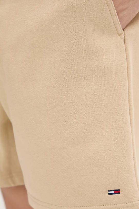 Tommy Jeans szorty dresowe męskie z bawełną beżowy DM0DM21931
