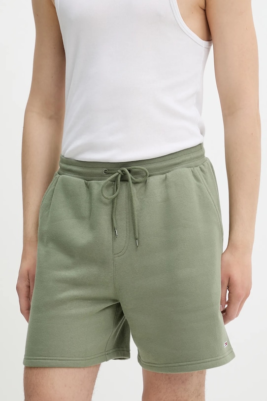 Šortky Tommy Jeans pletenina zelená DM0DM21931