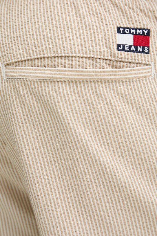 Pamučne kratke hlače Tommy Jeans bež DM0DM21946