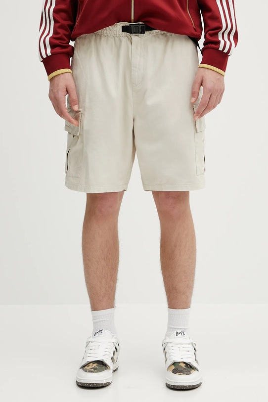 Βαμβακερό σορτσάκι Barbour Barbour Grindle Cargo Relaxed Short απλό μπεζ MST0062