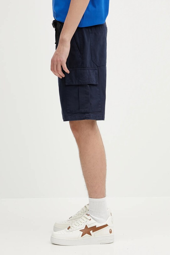 Barbour szorty bawełniane Barbour Grindle Cargo Relaxed Short MST0062 granatowy SS25