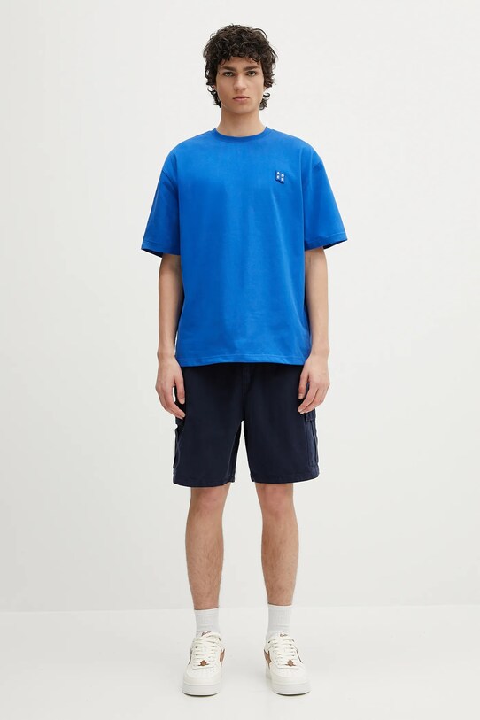 Bavlnené šortky Barbour Barbour Grindle Cargo Relaxed Short MST0062 tmavomodrá