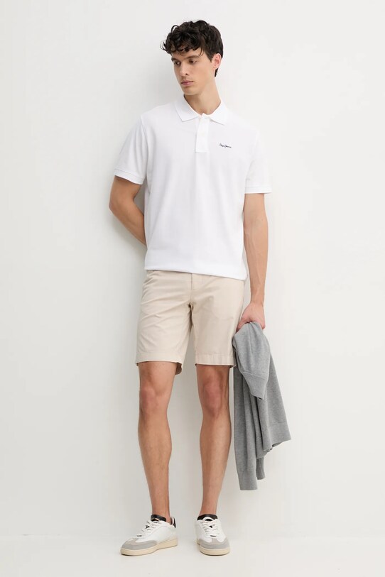 Hackett London pantaloni scurti HM801339 bej SS25