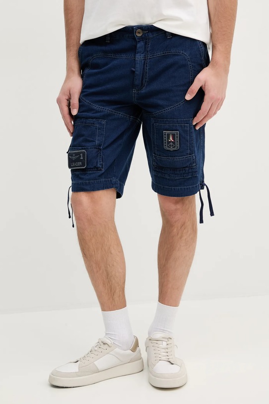 Aeronautica Militare szorty bawełniane bawełna granatowy BE252CT3507