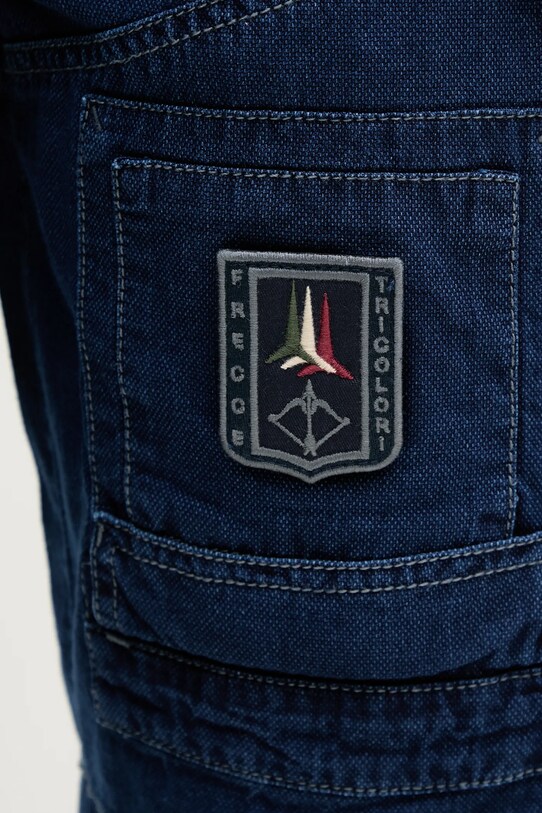 Bavlnené šortky Aeronautica Militare BE252CT3507 tmavomodrá