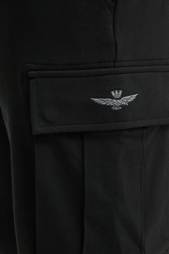 Aeronautica Militare pantaloni scurți negru BF025F459