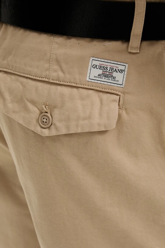 Guess Jeans pantaloni scurti din bumbac bej M5GD44.WGCV1