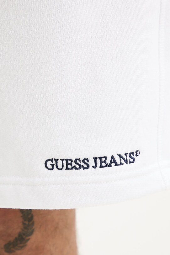 Bavlněné šortky Guess Jeans bílá M5GD49.KCPR1