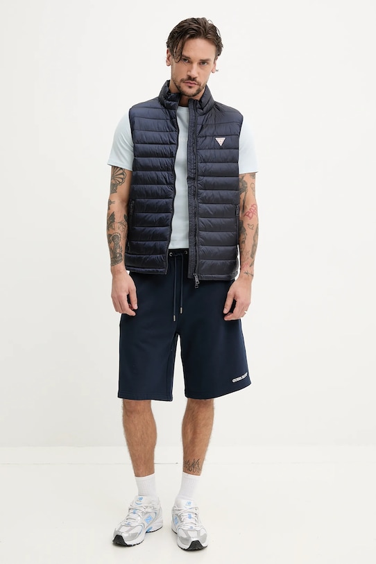 Bombažne kratke hlače Guess Jeans M5GD49.KCPR1 mornarsko modra SS25