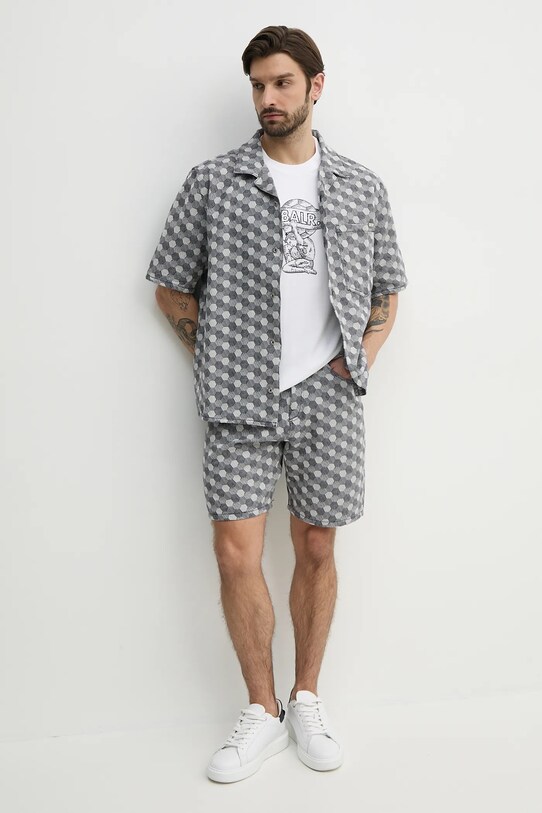 BALR. pantaloni scurți din bumbac B1433.1026 gri SS25
