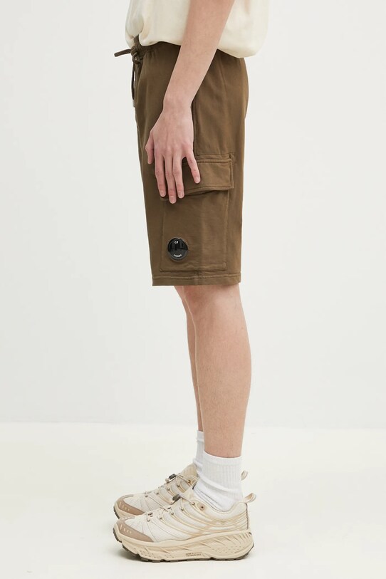 Хлопковые шорты C.P. Company 18CMSB069A002246G зелёный SS25