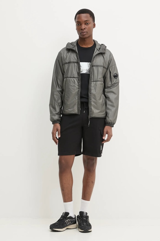 C.P. Company pantaloni scurti din bumbac 18CMSB101A110044G negru SS25