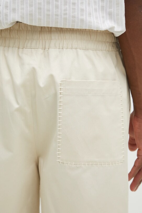 Axel Arigato pantaloncini in cotone Stitch Embroidered Shorts beige A3124001