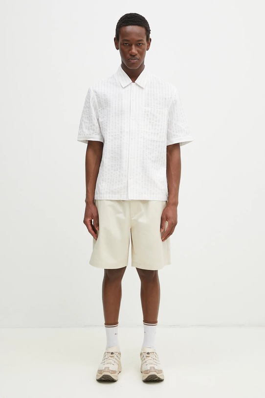 Axel Arigato pantaloncini in cotone Stitch Embroidered Shorts A3124001 beige