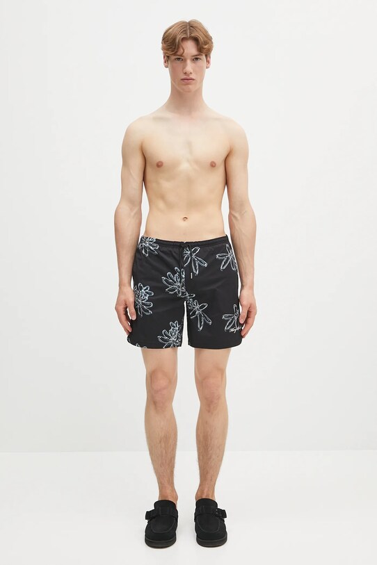 Kratke hlače za kupanje Filling Pieces Swimshorts Chrome 91413741861 crna