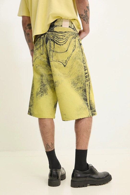 CAMPERLAB pantaloni scurti din bumbac bumbac galben AU00007.005