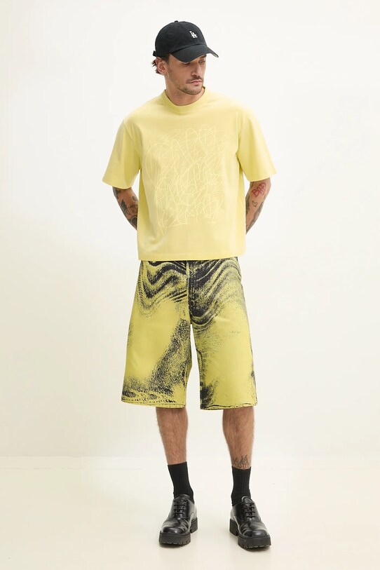 CAMPERLAB pantaloni scurti din bumbac AU00007.005 galben SS25