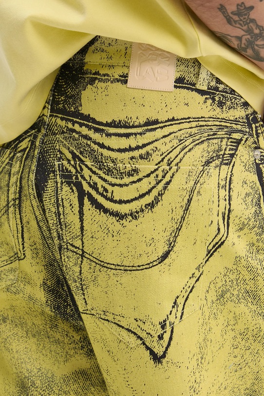 CAMPERLAB szorty jeansowe bawełniane żółty AU00007.005