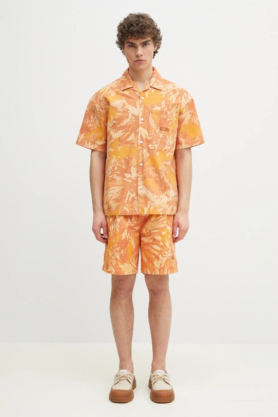 Napapijri pantaloni scurți jeans N-Talla Aop NP0A4IBRFED1 portocaliu