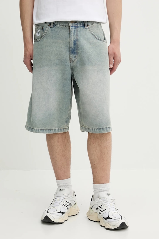 Karl Kani szorty jeansowe tkanina niebieski 60100001