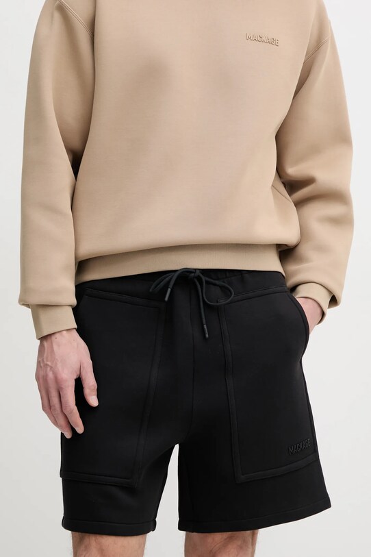 MACKAGE pantaloni scurti tricotaj negru ELWOOD.R