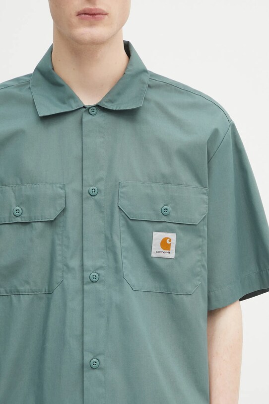Carhartt WIP camicia S/S Craft Shirt verde I035232.2M2XX