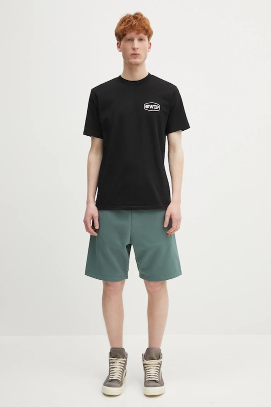 Carhartt WIP szorty bawełniane Chase Sweat Short I033669.2N0XX zielony