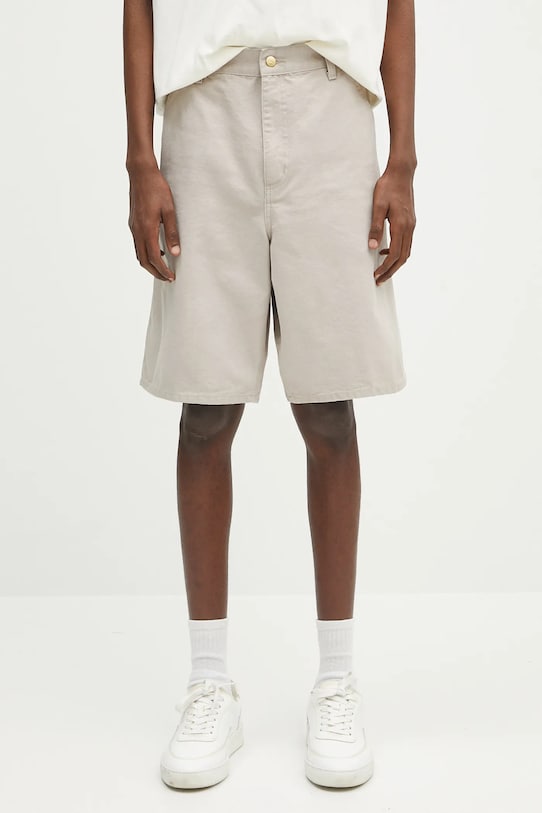 Carhartt WIP pantaloni scurți din bumbac Single Knee Short uni bej I034797.2OR4O