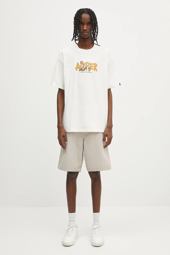 Carhartt WIP pantaloni scurți din bumbac Single Knee Short I034797.2OR4O bej